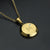 Fashion Letter Stainless Steel Gold Plated Zircon Pendant Necklace