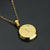 Fashion Letter Stainless Steel Gold Plated Zircon Pendant Necklace