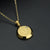 Fashion Letter Stainless Steel Gold Plated Zircon Pendant Necklace