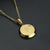 Fashion Letter Stainless Steel Gold Plated Zircon Pendant Necklace