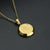 Fashion Letter Stainless Steel Gold Plated Zircon Pendant Necklace