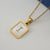 Fashion Letter Stainless Steel Pendant Necklace Gold Plated Shell Stainless Steel Necklaces