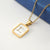 Fashion Letter Stainless Steel Pendant Necklace Gold Plated Shell Stainless Steel Necklaces