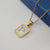 Fashion Letter Stainless Steel Pendant Necklace Gold Plated Shell Stainless Steel Necklaces