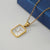 Fashion Letter Stainless Steel Pendant Necklace Gold Plated Shell Stainless Steel Necklaces