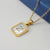 Fashion Letter Stainless Steel Pendant Necklace Gold Plated Shell Stainless Steel Necklaces