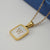 Fashion Letter Stainless Steel Pendant Necklace Gold Plated Shell Stainless Steel Necklaces