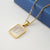 Fashion Letter Stainless Steel Pendant Necklace Gold Plated Shell Stainless Steel Necklaces