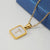 Fashion Letter Stainless Steel Pendant Necklace Gold Plated Shell Stainless Steel Necklaces