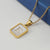 Fashion Letter Stainless Steel Pendant Necklace Gold Plated Shell Stainless Steel Necklaces