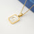 Fashion Letter Stainless Steel Pendant Necklace Gold Plated Shell Stainless Steel Necklaces