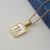 Fashion Letter Stainless Steel Pendant Necklace Gold Plated Shell Stainless Steel Necklaces