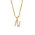 Fashion Letter Stainless Steel Pendant Necklace Plating Zircon Stainless Steel Necklaces