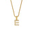 Fashion Letter Stainless Steel Pendant Necklace Plating Zircon Stainless Steel Necklaces