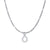 Fashion Letter Stainless Steel Plating Inlay Artificial Diamond Pendant Necklace 1 Piece