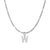 Fashion Letter Stainless Steel Plating Inlay Artificial Diamond Pendant Necklace 1 Piece