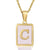 Fashion Letter Stainless Steel Plating Inlay Shell Pendant Necklace 1 Piece