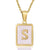 Fashion Letter Stainless Steel Plating Inlay Shell Pendant Necklace 1 Piece