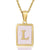 Fashion Letter Stainless Steel Plating Inlay Shell Pendant Necklace 1 Piece