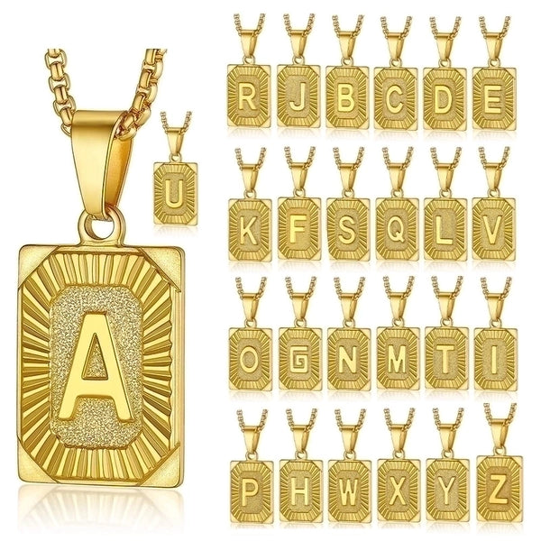 Fashion Letter 304 Stainless Steel 18K Gold Plated Plating Stainless Steel Necklaces