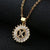 Fashion Letter Stainless Steel Plating Zircon Necklace