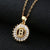 Fashion Letter Stainless Steel Plating Zircon Necklace