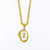 Fashion Letter Stainless Steel Titanium Steel Enamel Plating Pendant Necklace 1 Piece