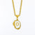 Fashion Letter Stainless Steel Titanium Steel Enamel Plating Pendant Necklace 1 Piece