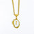 Fashion Letter Stainless Steel Titanium Steel Enamel Plating Pendant Necklace 1 Piece