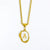 Fashion Letter Stainless Steel Titanium Steel Enamel Plating Pendant Necklace 1 Piece