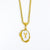 Fashion Letter Stainless Steel Titanium Steel Enamel Plating Pendant Necklace 1 Piece