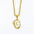 Fashion Letter Stainless Steel Titanium Steel Enamel Plating Pendant Necklace 1 Piece