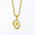 Fashion Letter Stainless Steel Titanium Steel Enamel Plating Pendant Necklace 1 Piece