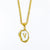 Fashion Letter Stainless Steel Titanium Steel Enamel Plating Pendant Necklace 1 Piece