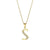 Fashion Letter Stainless Steel Titanium Steel Plating Inlay Zircon 18k Gold Plated Gold Plated Pendant Necklace