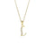 Fashion Letter Stainless Steel Titanium Steel Plating Inlay Zircon 18k Gold Plated Gold Plated Pendant Necklace