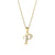 Fashion Letter Stainless Steel Titanium Steel Plating Inlay Zircon 18k Gold Plated Gold Plated Pendant Necklace