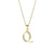 Fashion Letter Stainless Steel Titanium Steel Plating Inlay Zircon 18k Gold Plated Gold Plated Pendant Necklace