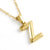 Fashion Letter 304 Stainless Steel 18K Gold Plated Plating Stainless Steel Necklaces