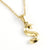 Fashion Letter 304 Stainless Steel 18K Gold Plated Plating Stainless Steel Necklaces