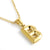 Fashion Letter 304 Stainless Steel 18K Gold Plated Plating Stainless Steel Necklaces