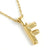 Fashion Letter 304 Stainless Steel 18K Gold Plated Plating Stainless Steel Necklaces