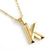 Fashion Letter 304 Stainless Steel 18K Gold Plated Plating Stainless Steel Necklaces