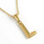 Fashion Letter 304 Stainless Steel 18K Gold Plated Plating Stainless Steel Necklaces