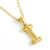 Fashion Letter 304 Stainless Steel 18K Gold Plated Plating Stainless Steel Necklaces