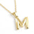 Fashion Letter 304 Stainless Steel 18K Gold Plated Plating Stainless Steel Necklaces