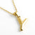 Fashion Letter 304 Stainless Steel 18K Gold Plated Plating Stainless Steel Necklaces