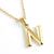 Fashion Letter 304 Stainless Steel 18K Gold Plated Plating Stainless Steel Necklaces