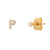 Fashion Letter Sterling Silver Plating Zircon Ear Studs 1 Pair