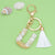 Fashion Letter Tassel Alloy Epoxy Bag Pendant Keychain 1 Piece